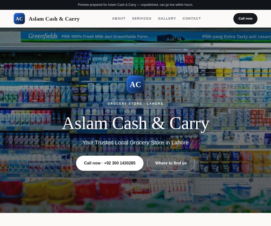 Aslam Cash & Carry