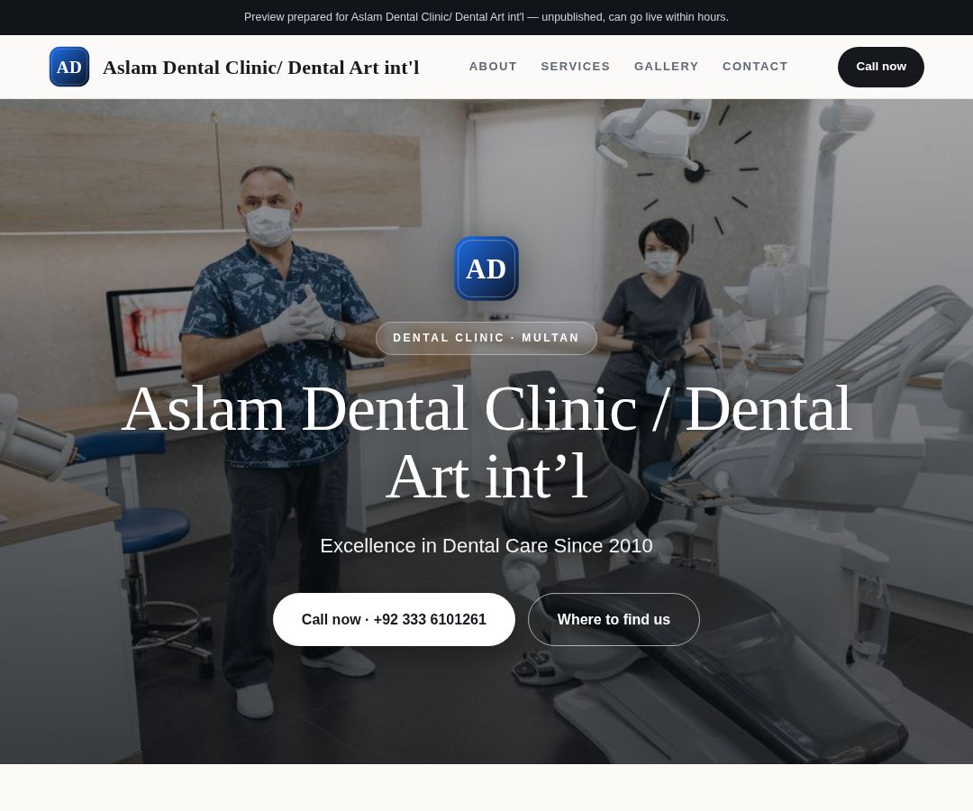 Aslam Dental Clinic/ Dental Art int'l