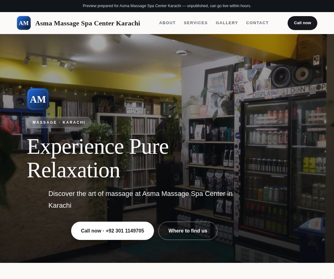 Asma Massage Spa Center Karachi