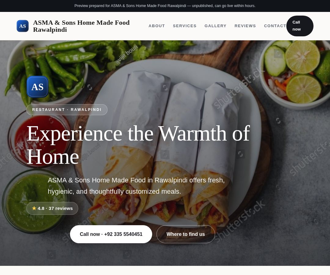 ASMA & Sons Home Made Food Rawalpindi
