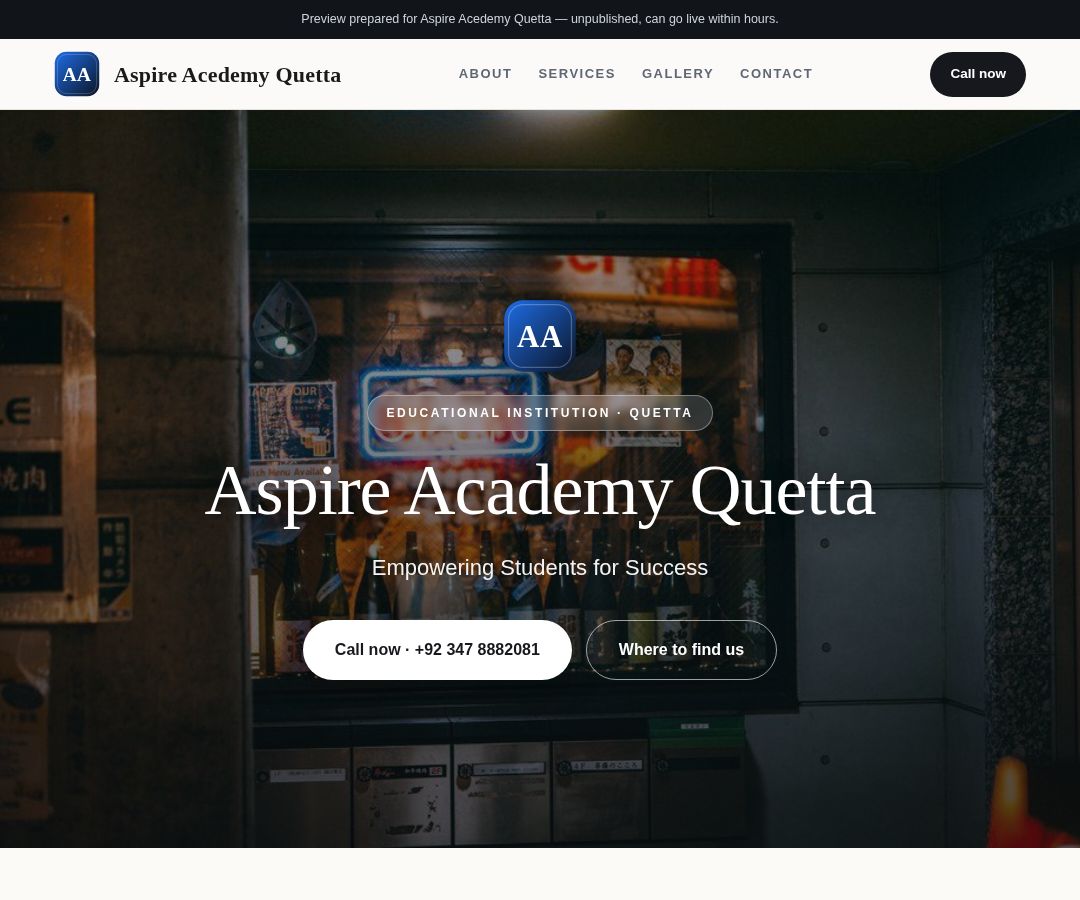 Aspire Acedemy Quetta