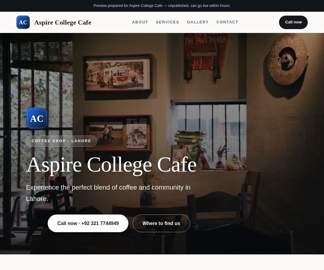 Aspire College Cafe
