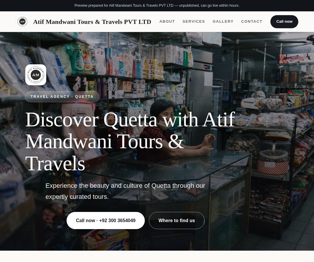 Atif Mandwani Tours & Travels PVT LTD