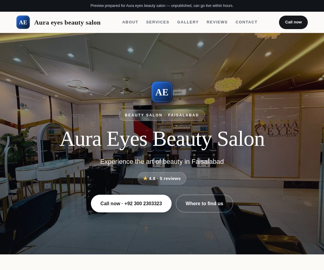 Aura eyes beauty salon