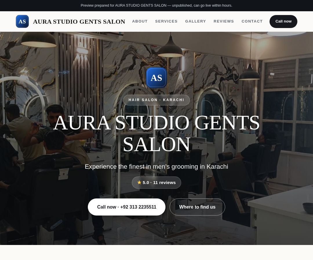 AURA STUDIO GENTS SALON