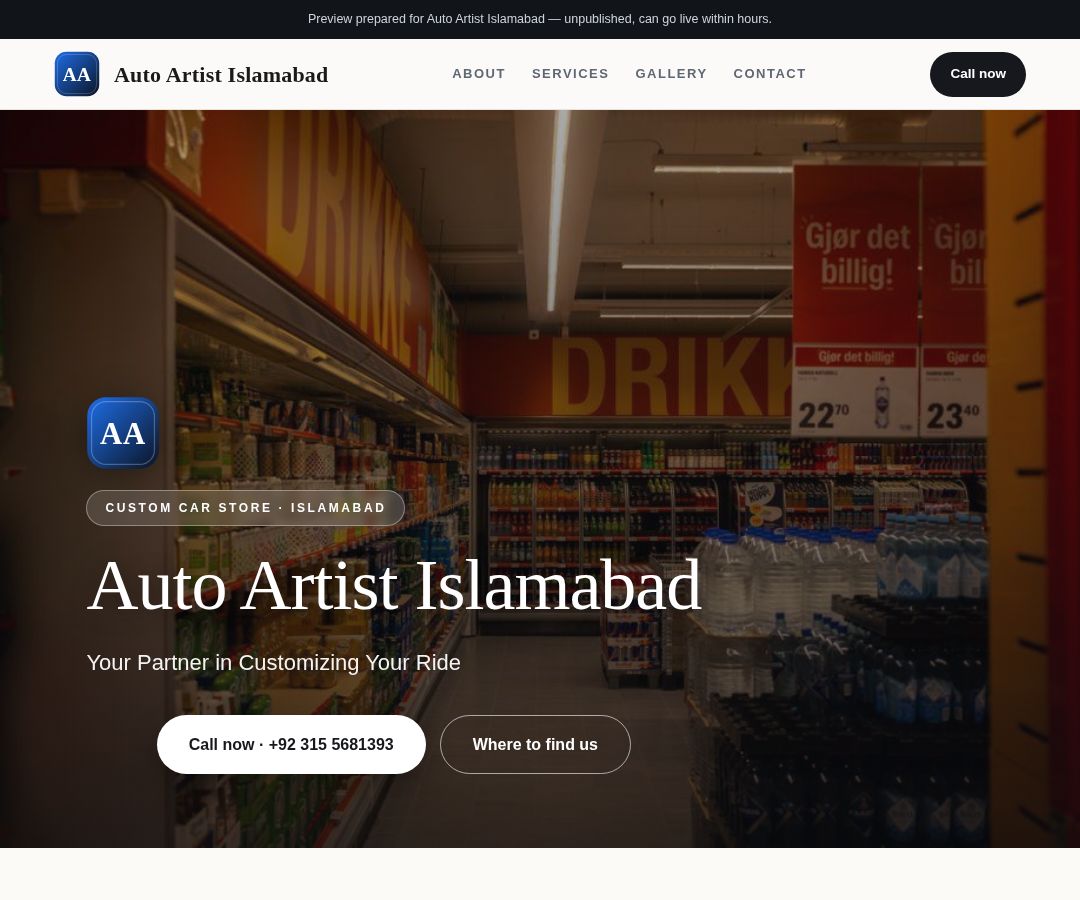 Auto Artist Islamabad