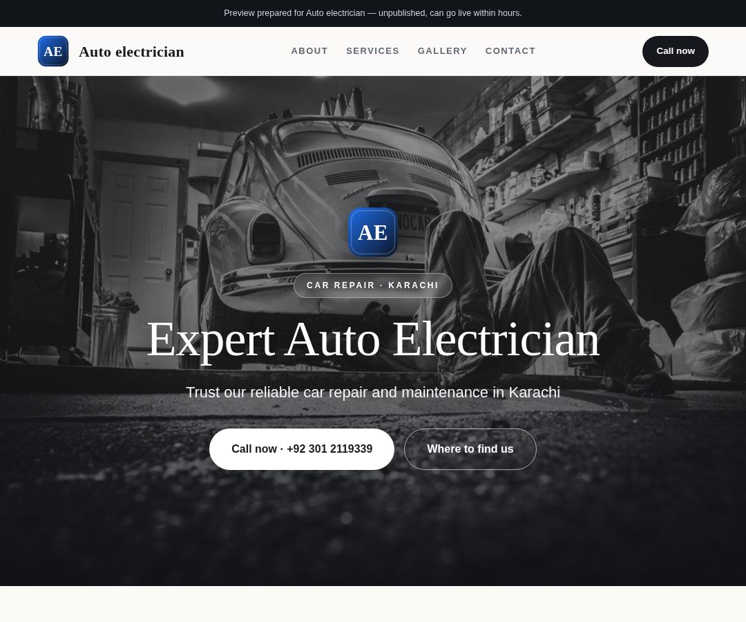 Auto electrician