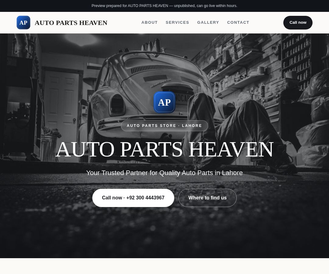 AUTO PARTS HEAVEN