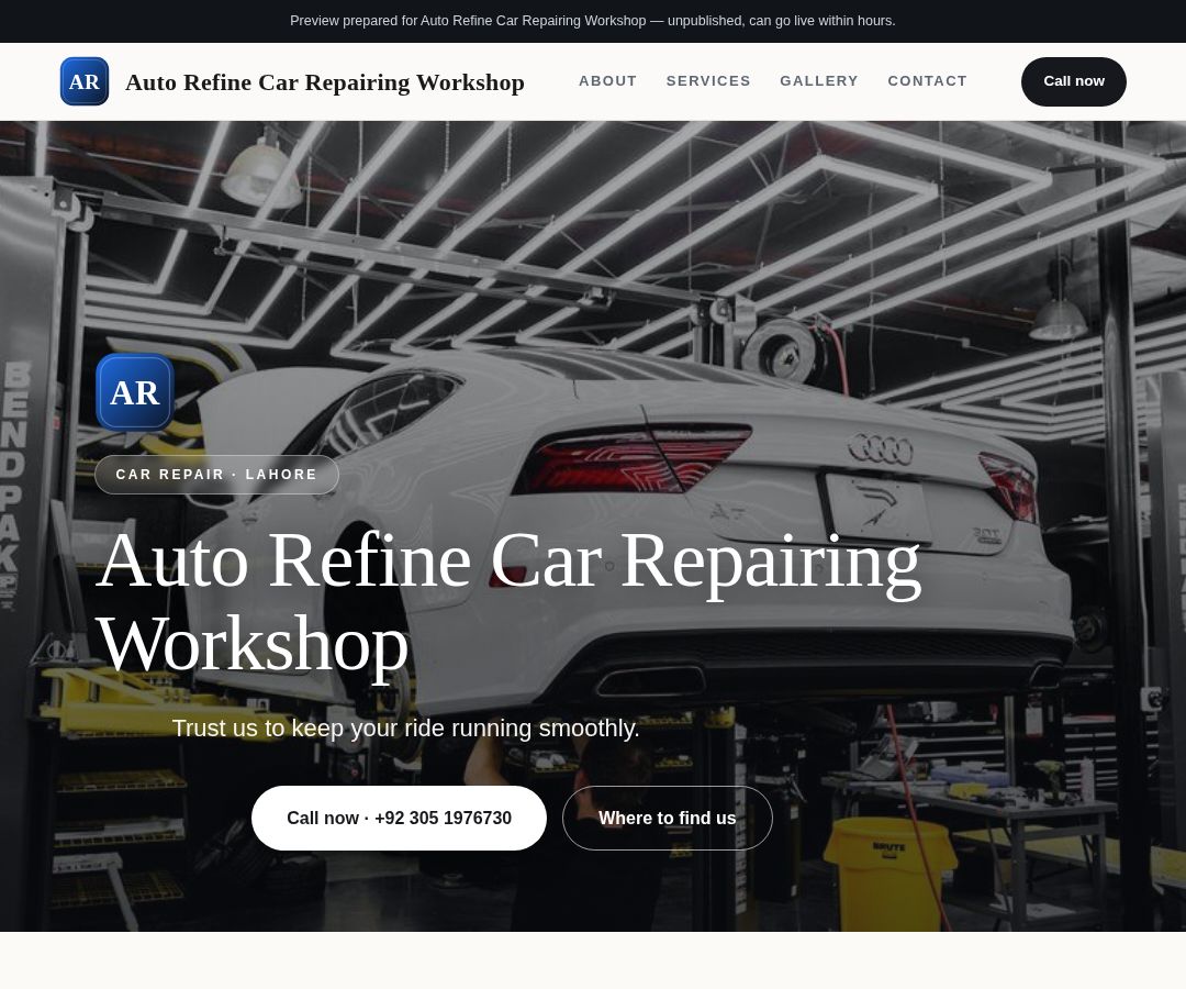Auto Refine Car Repairing Workshop