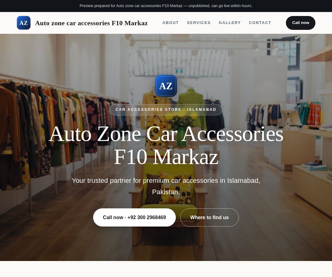 Auto zone car accessories F10 Markaz