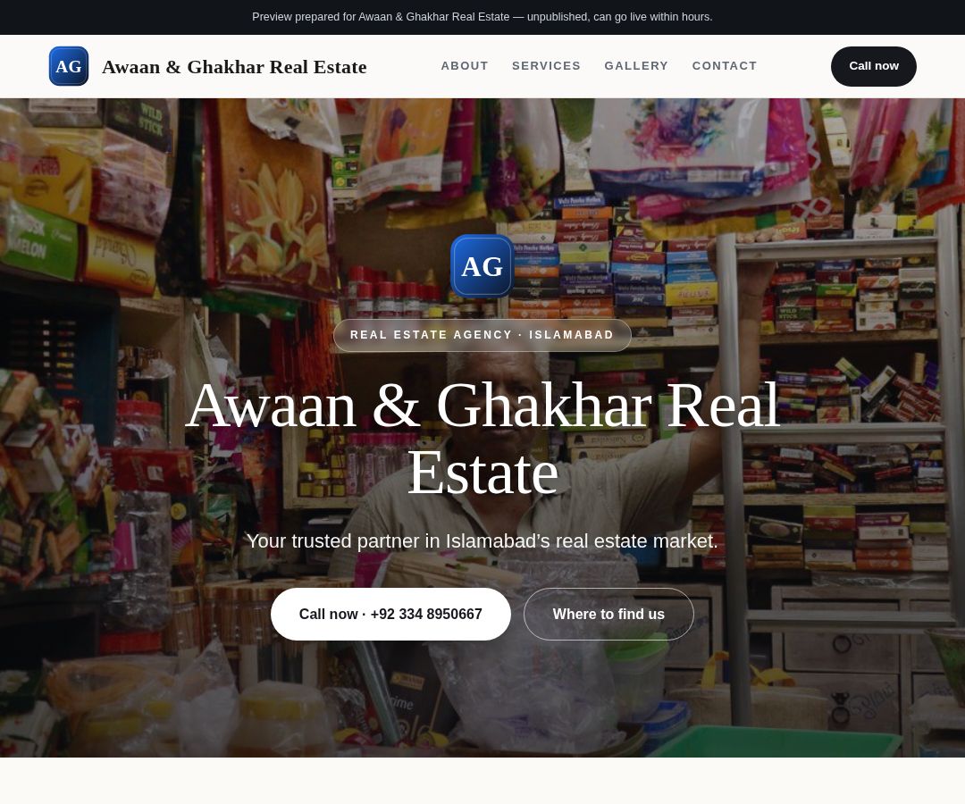 Awaan & Ghakhar Real Estate