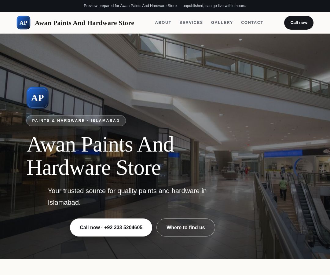 Awan Paints And Hardware Store