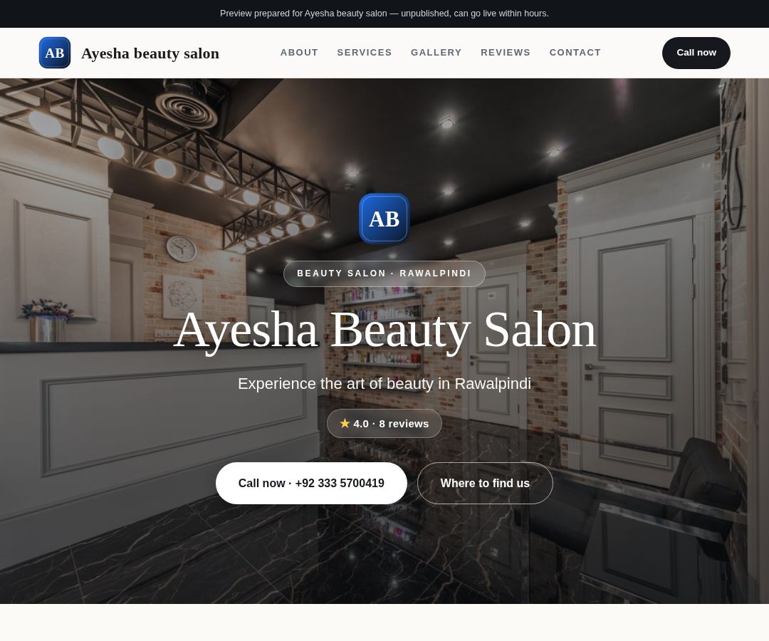 Ayesha beauty salon
