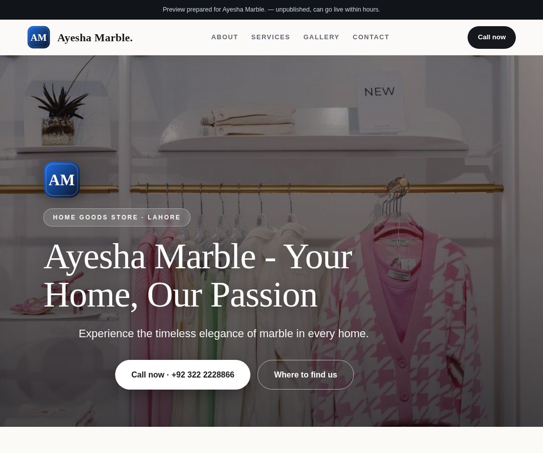 Ayesha Marble.