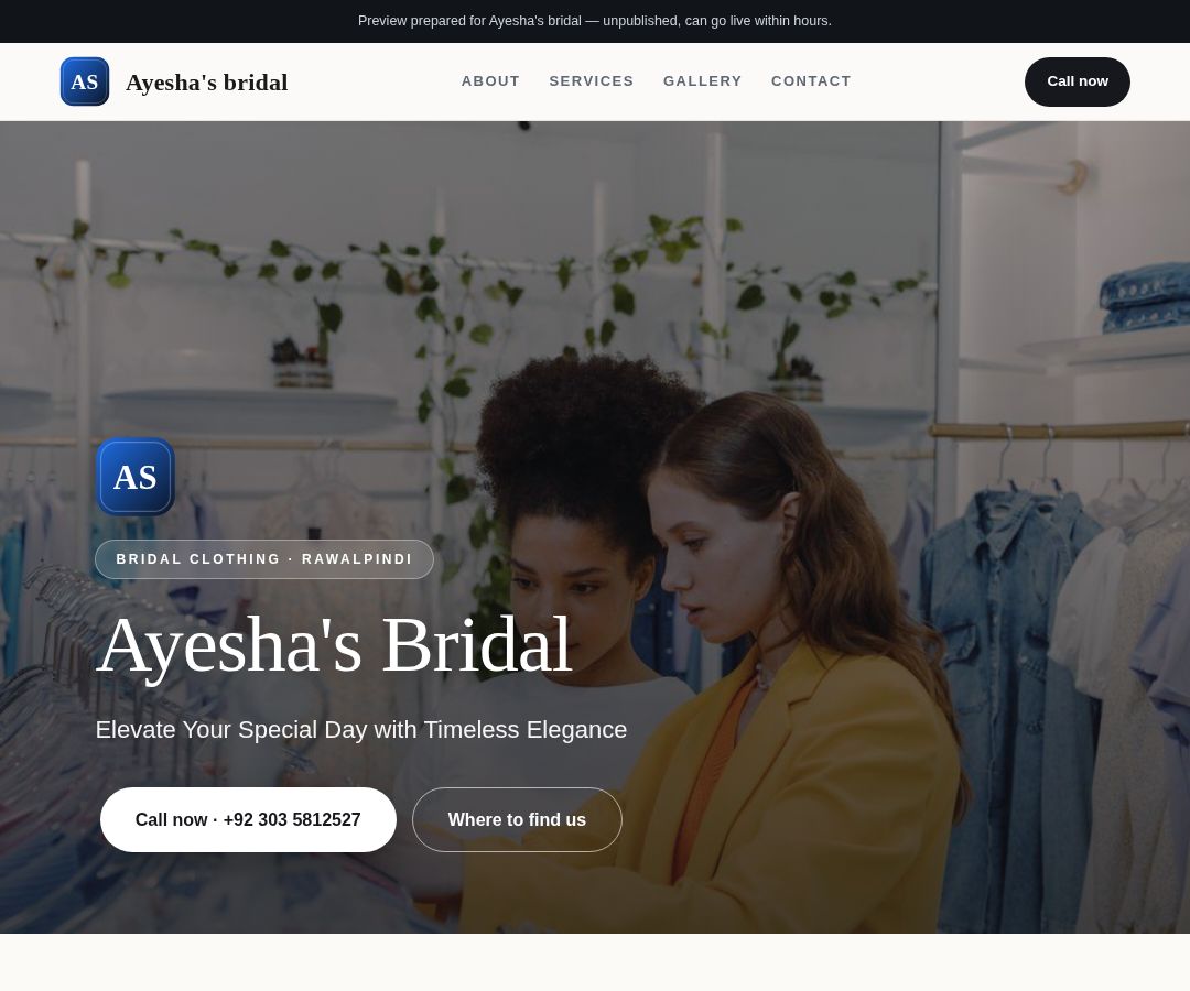 Ayesha's bridal