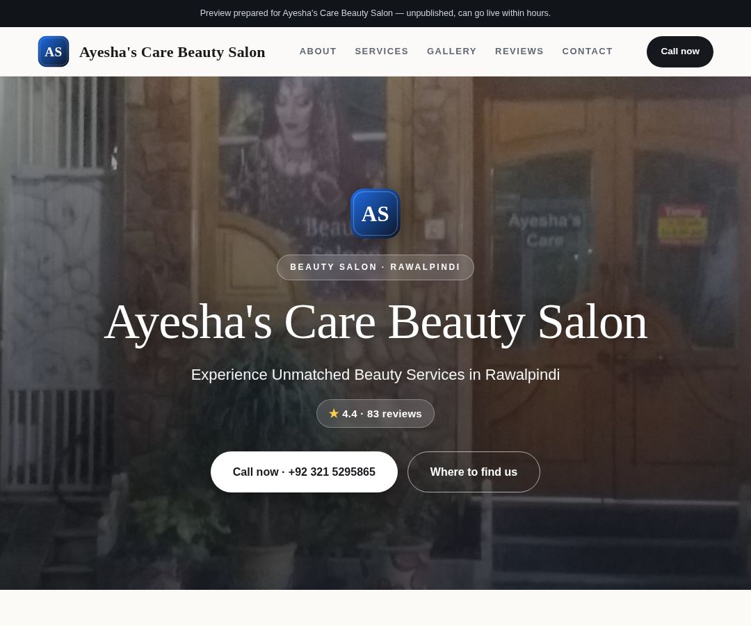 Ayesha's Care Beauty Salon