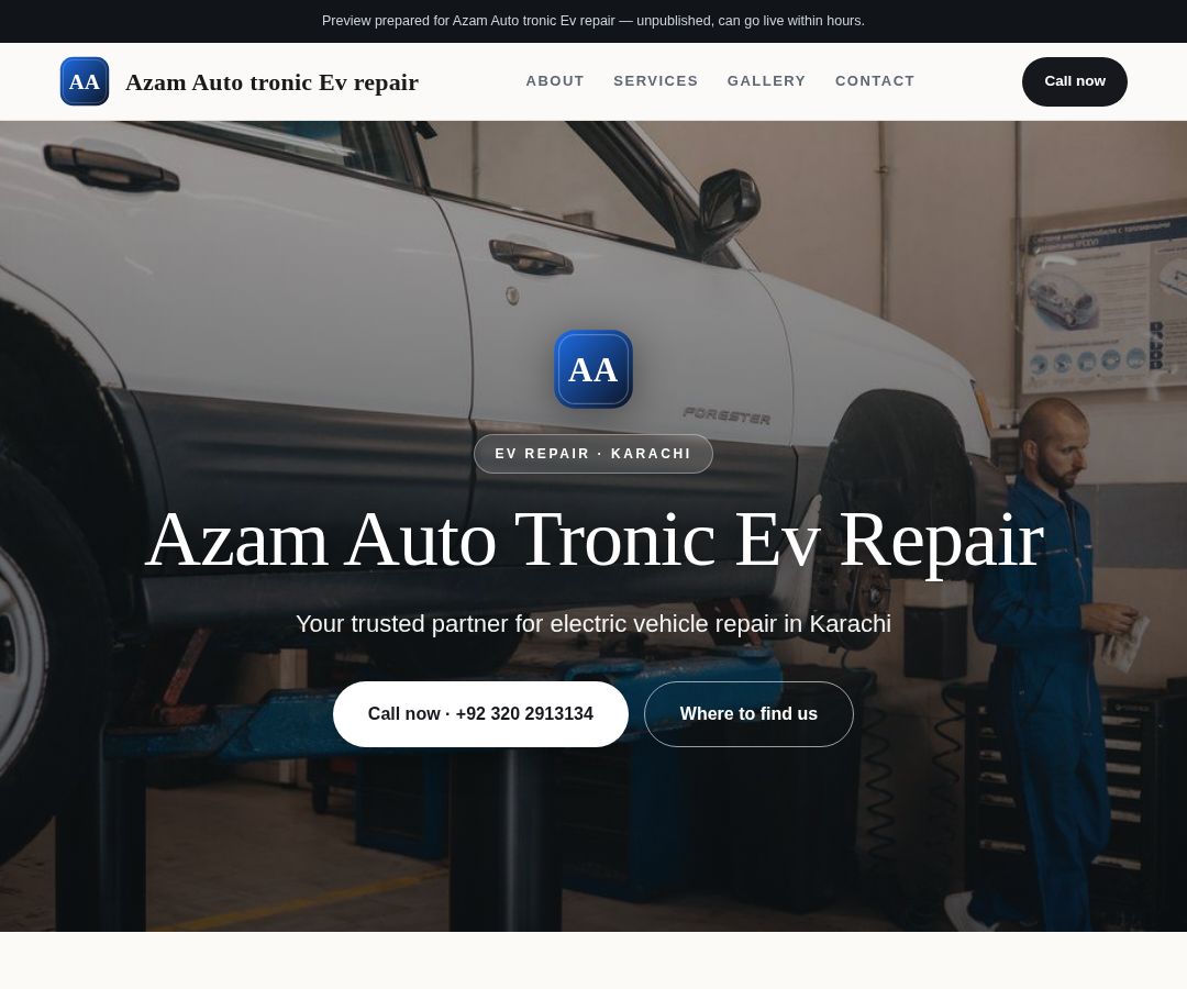 Azam Auto tronic Ev repair
