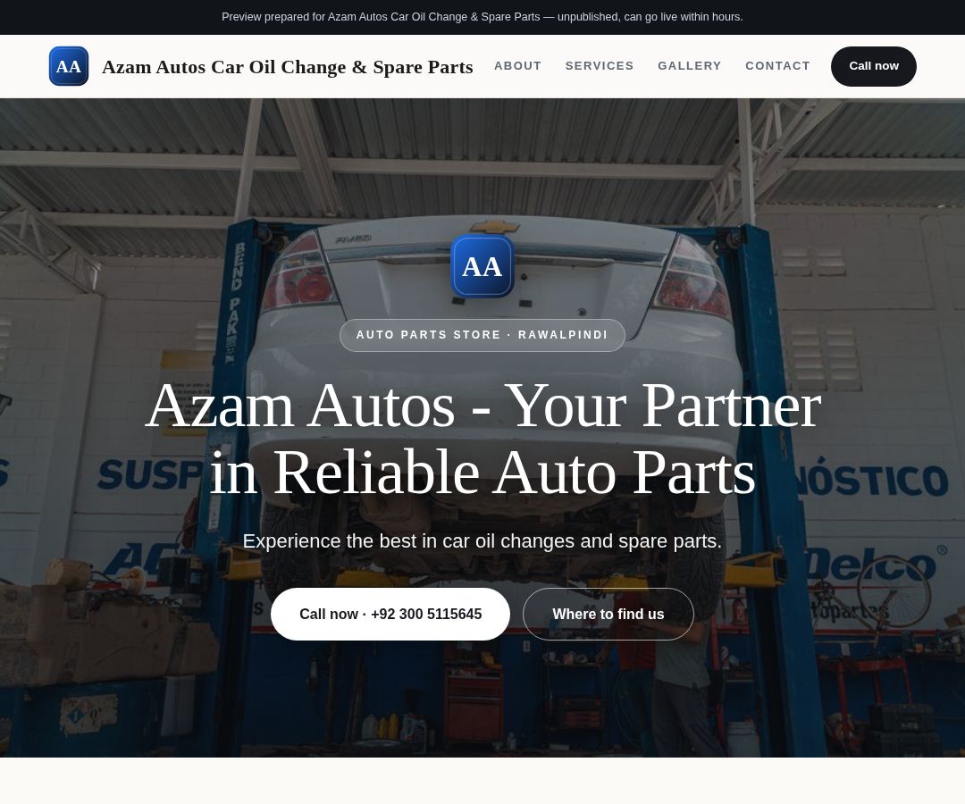 Azam Autos Car Oil Change & Spare Parts