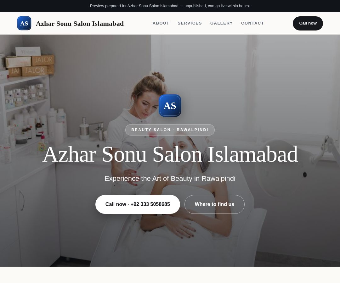 Azhar Sonu Salon Islamabad