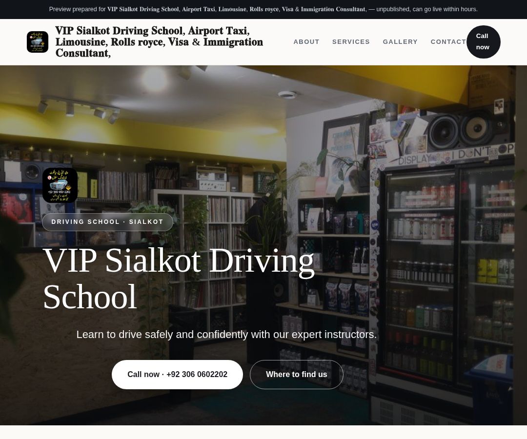 𝐕𝐈𝐏 𝐒𝐢𝐚𝐥𝐤𝐨𝐭 𝐃𝐫𝐢𝐯𝐢𝐧𝐠 𝐒𝐜𝐡𝐨𝐨𝐥, 𝐀𝐢𝐫𝐩𝐨𝐫𝐭 𝐓𝐚𝐱𝐢, 𝐋𝐢𝐦𝐨𝐮𝐬𝐢𝐧𝐞, 𝐑𝐨𝐥𝐥𝐬 𝐫𝐨𝐲𝐜𝐞, 𝐕𝐢𝐬𝐚 & 𝐈𝐦𝐦𝐢𝐠𝐫𝐚𝐭𝐢𝐨𝐧 𝐂𝐨𝐧𝐬𝐮𝐥𝐭𝐚𝐧𝐭,