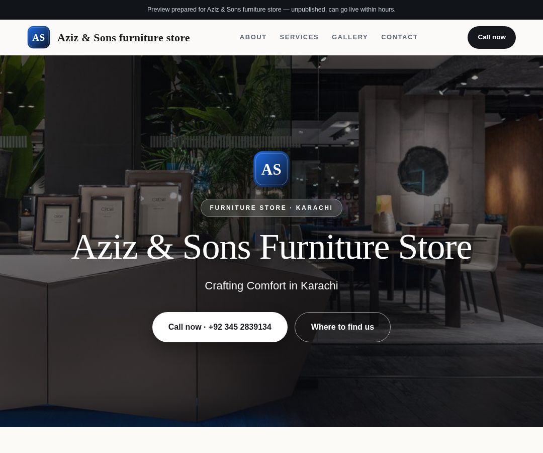 Aziz & Sons furniture store