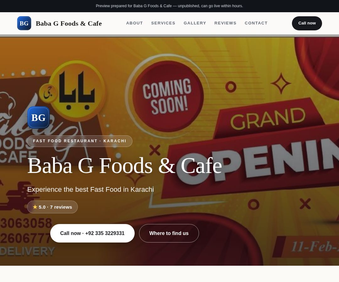 Baba G Foods & Cafe