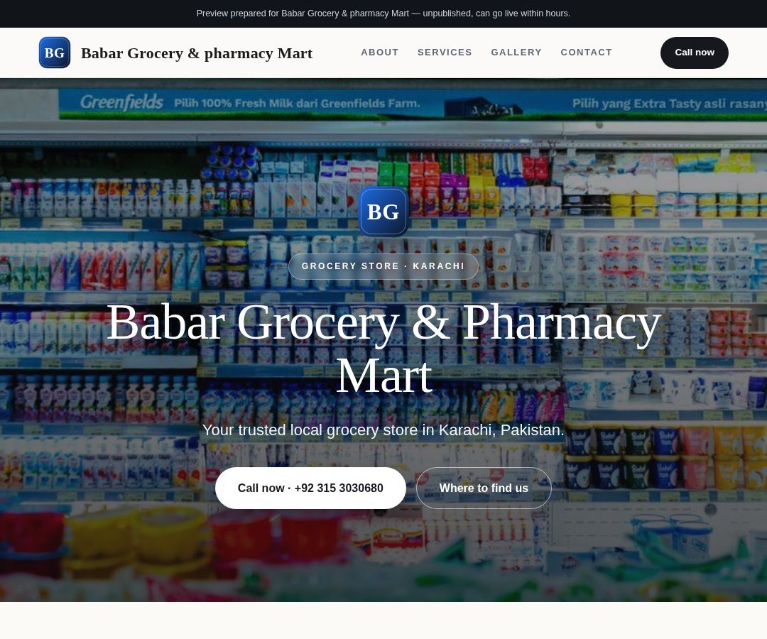 Babar Grocery & pharmacy Mart