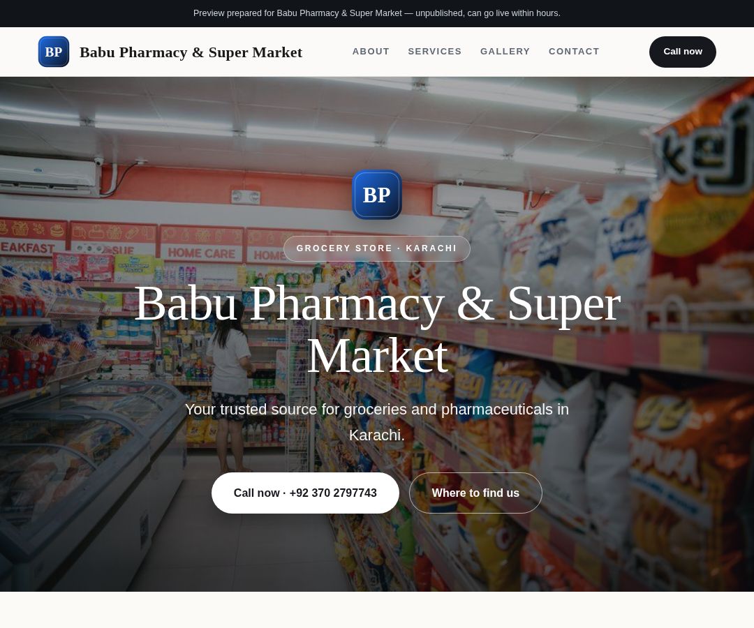 Babu Pharmacy & Super Market