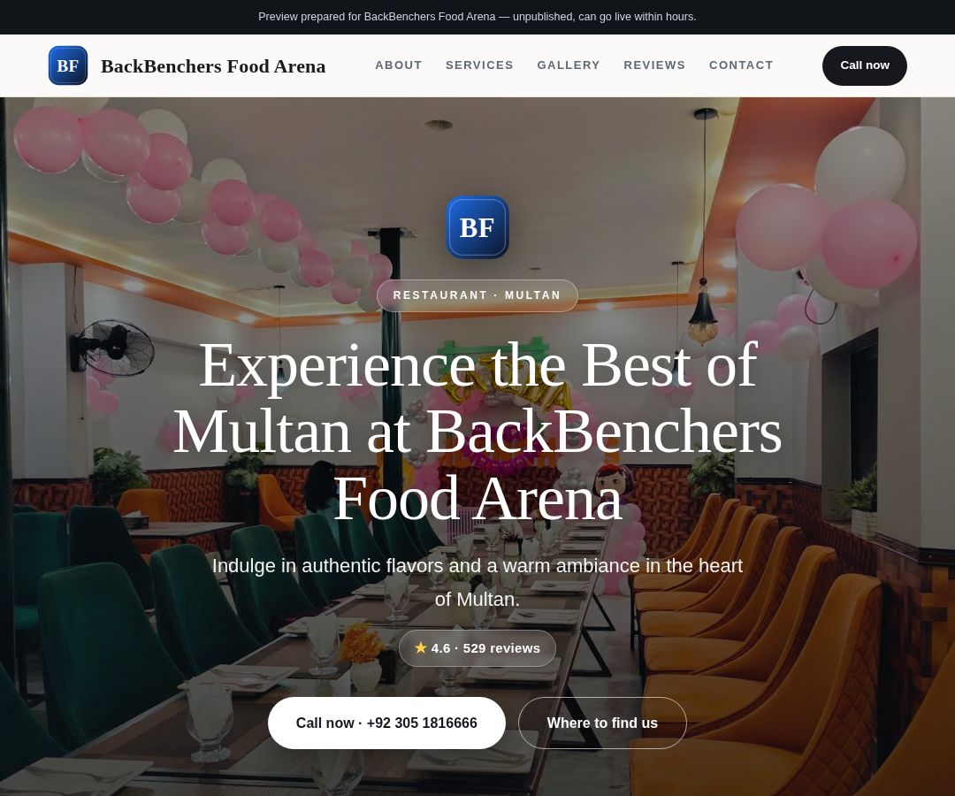 BackBenchers Food Arena