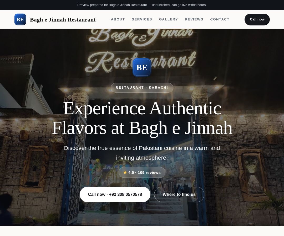 Bagh e Jinnah Restaurant