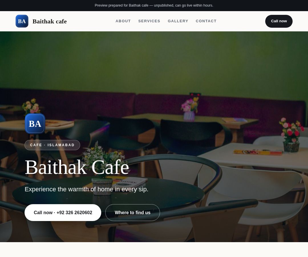 Baithak cafe