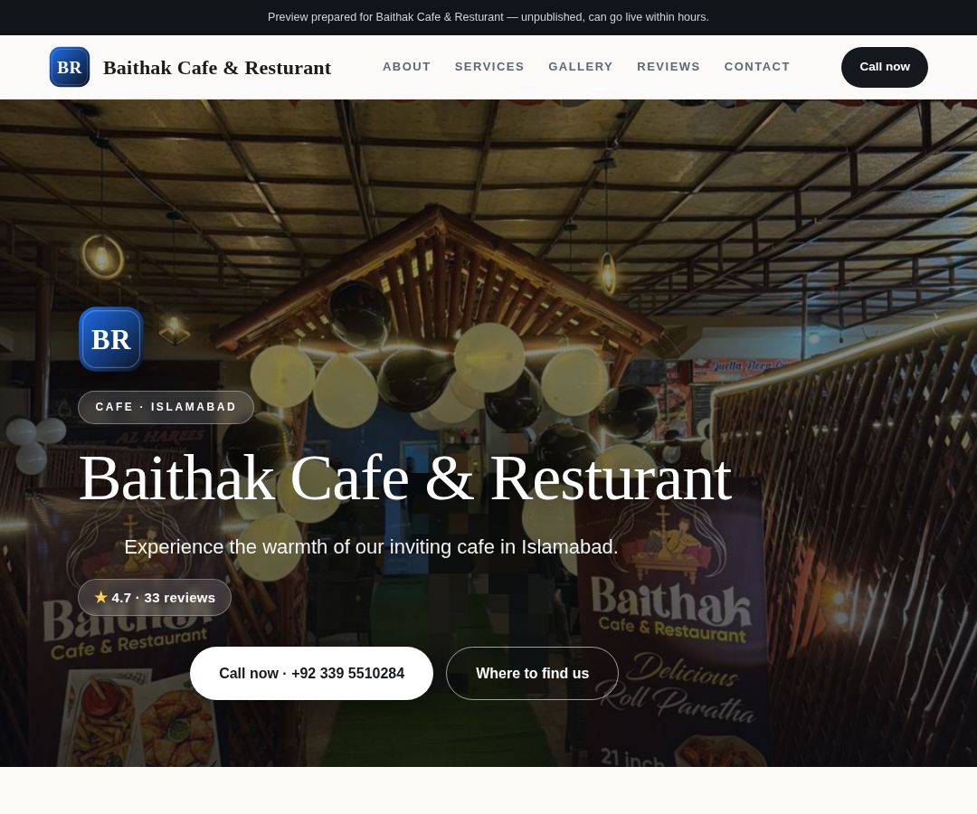 Baithak Cafe & Resturant