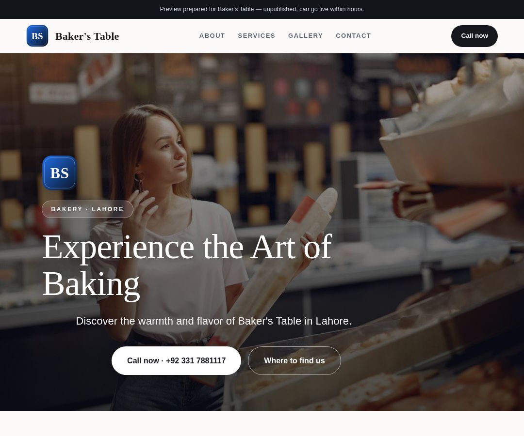 Baker's Table