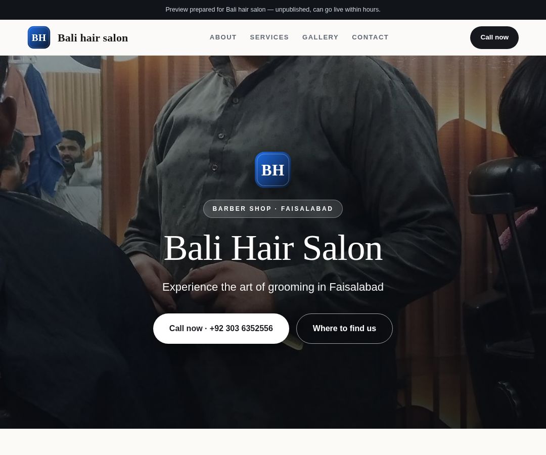 Bali hair salon