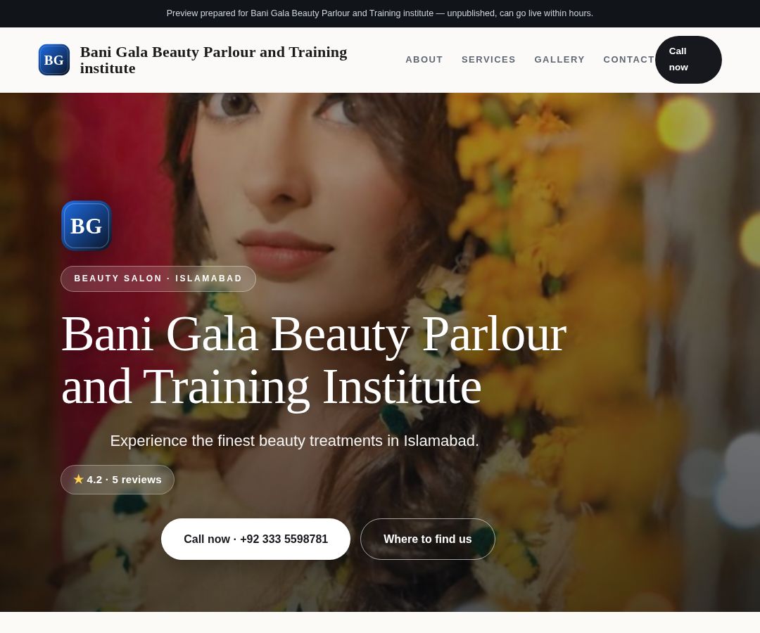 Bani Gala Beauty Parlour and Training institute