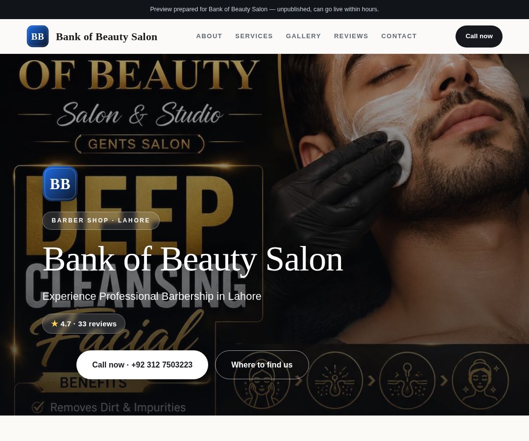 Bank of Beauty Salon