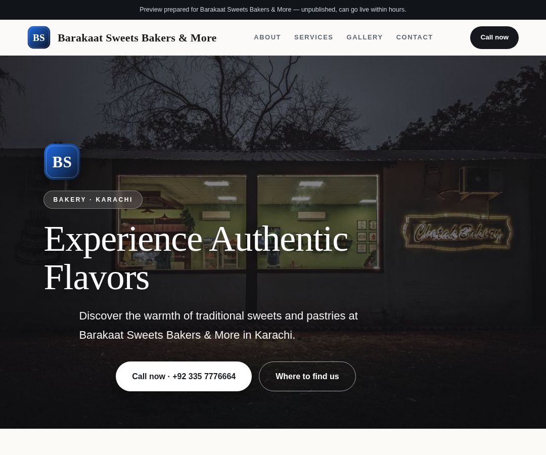Barakaat Sweets Bakers & More