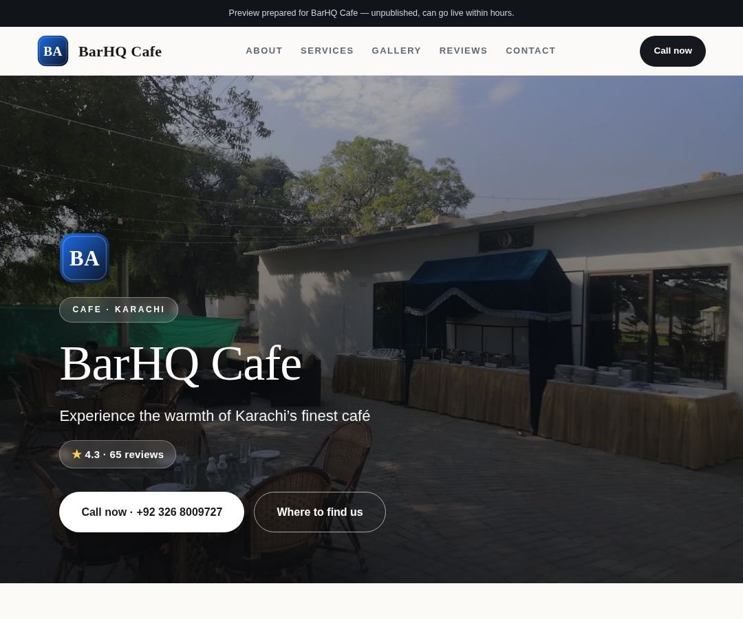 BarHQ Cafe