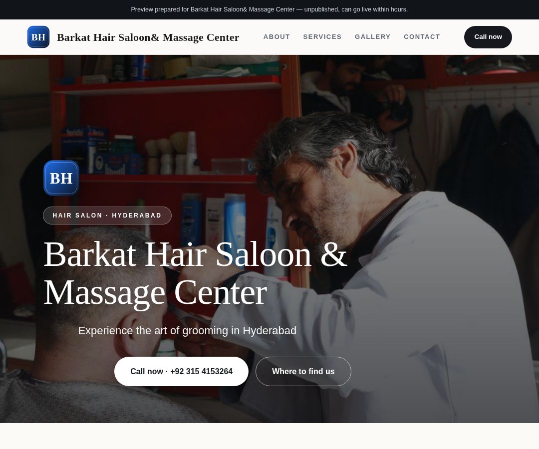 Barkat Hair Saloon& Massage Center