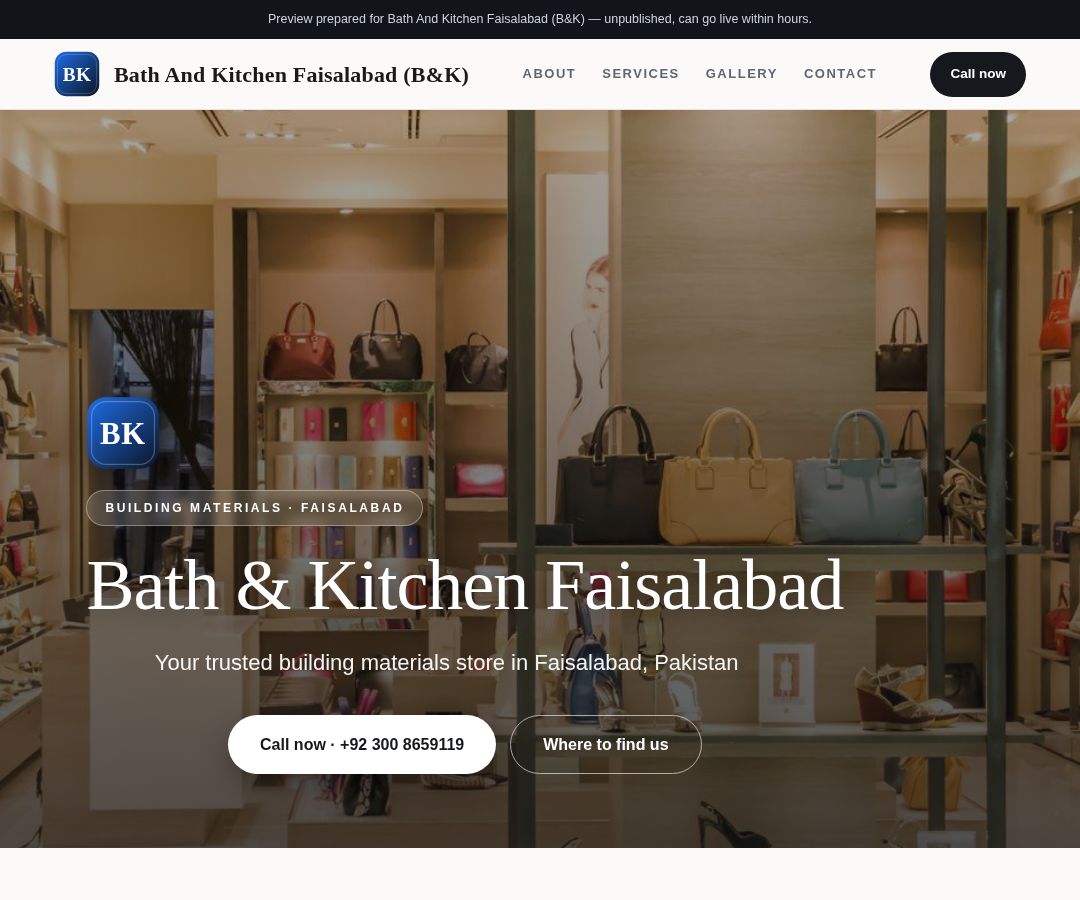Bath And Kitchen Faisalabad (B&K)