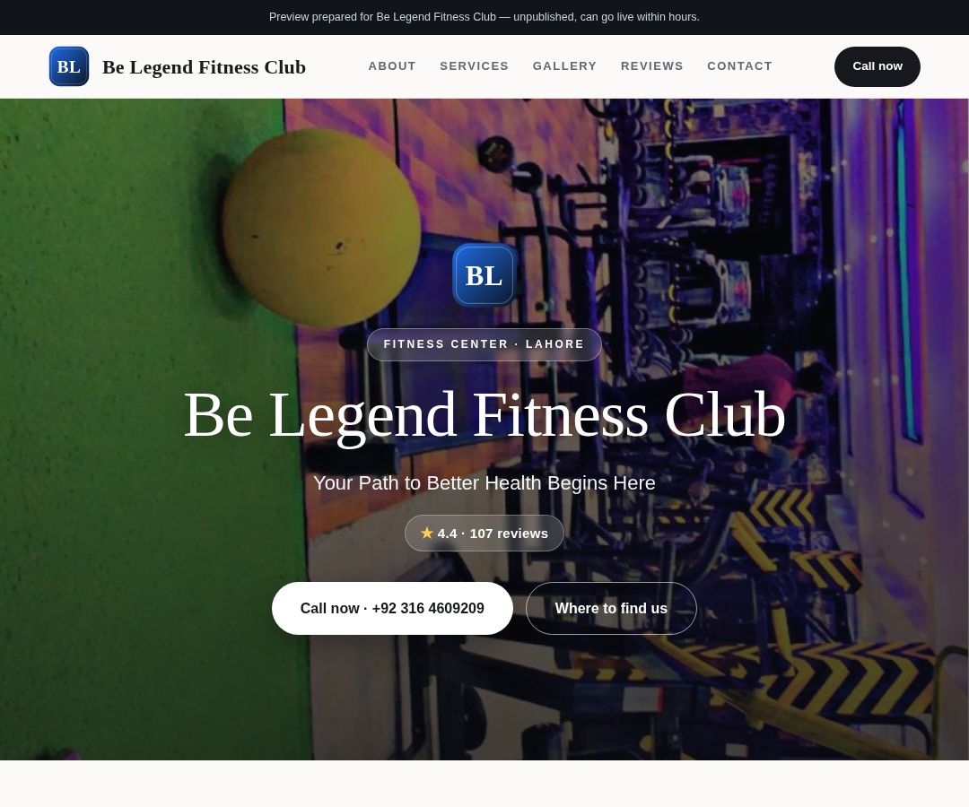 Be Legend Fitness Club