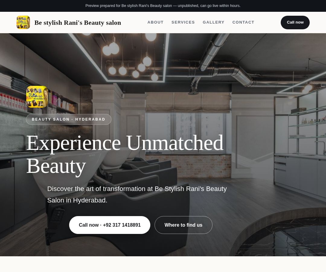 Be stylish Rani's Beauty salon