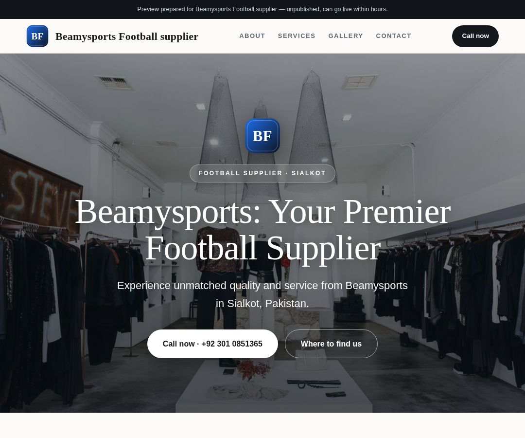 Beamysports Football supplier