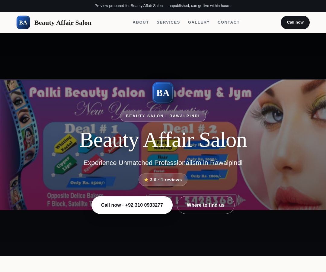 Beauty Affair Salon