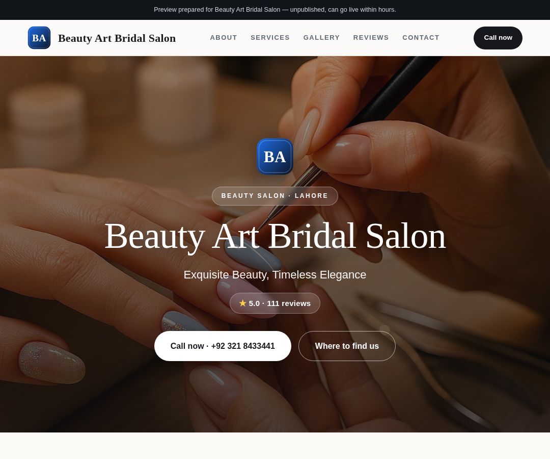 Beauty Art Bridal Salon