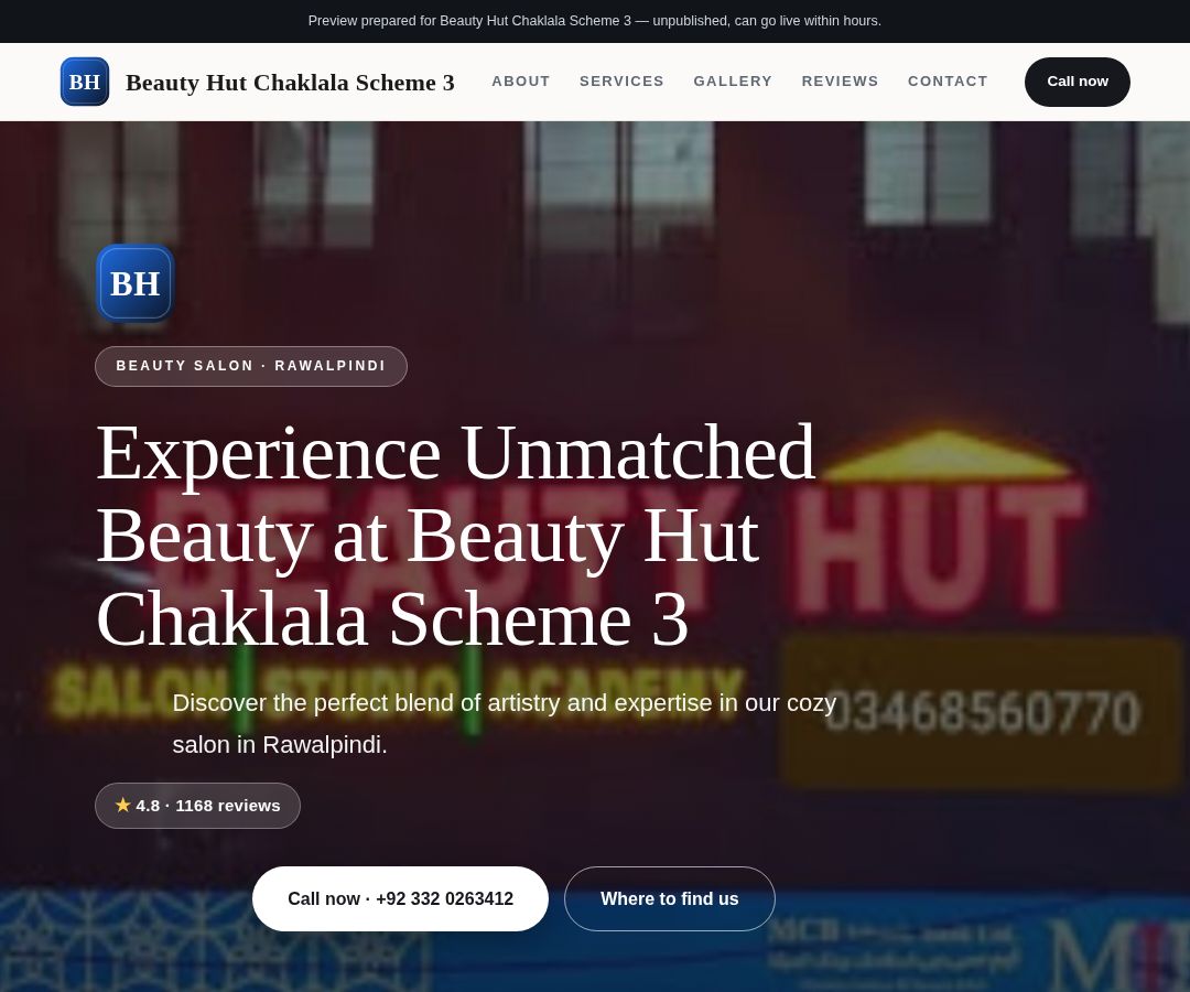 Beauty Hut Chaklala Scheme 3