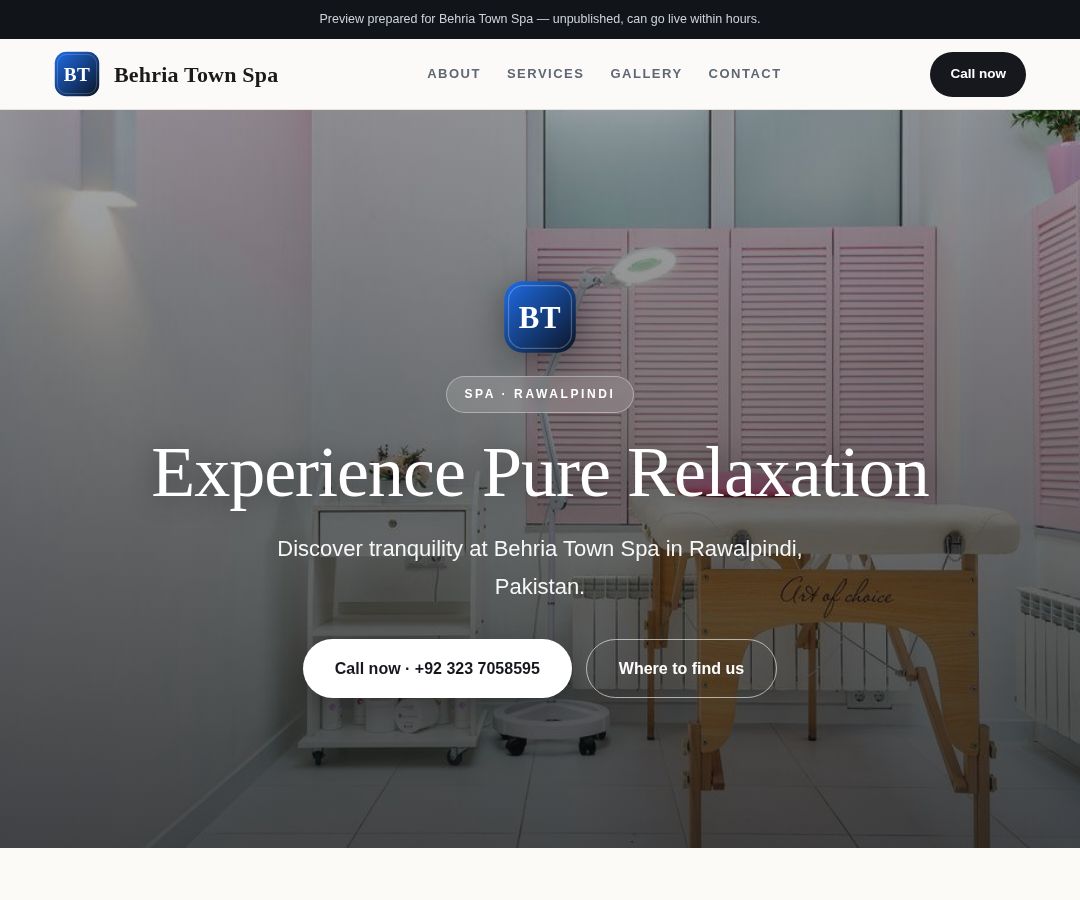 Behria Town Spa