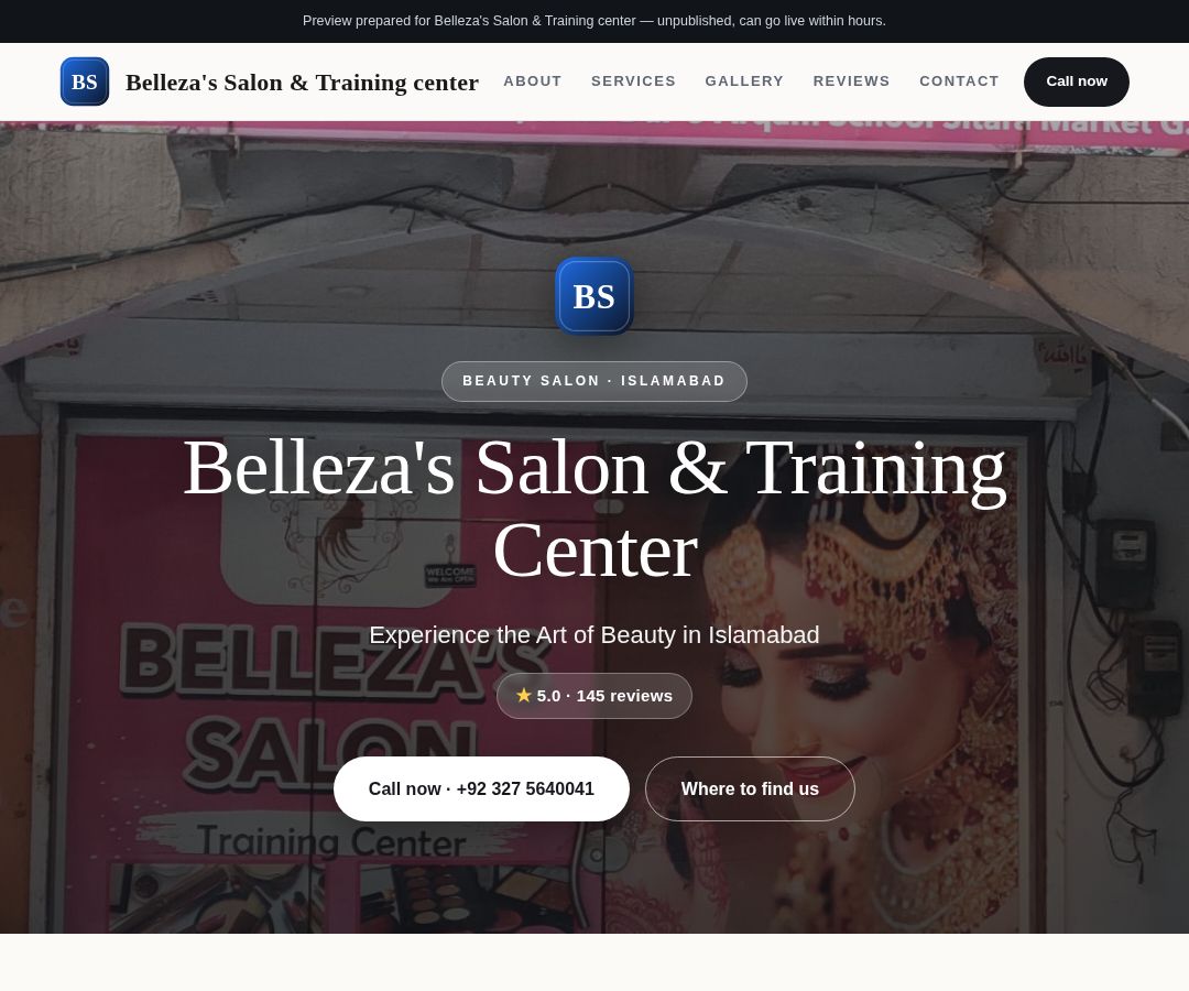 Belleza's Salon & Training center