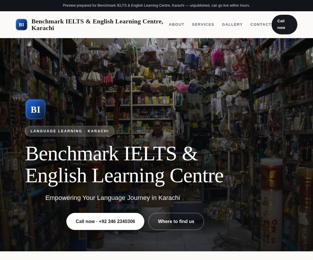 Benchmark IELTS & English Learning Centre, Karachi