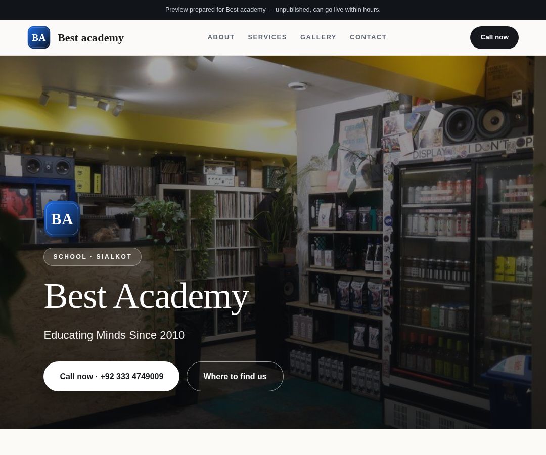 Best academy